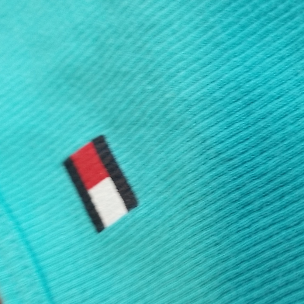 TOMMY HILFIGER Vintage Logo Ribbed Tank Aqua XL NWT - Picture 5 of 5